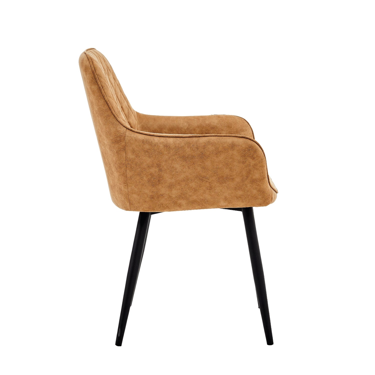 Beverly Eetkamerstoel - Cognac Microvezel