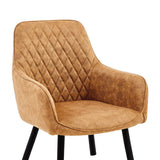 Beverly Eetkamerstoel - Cognac Microvezel