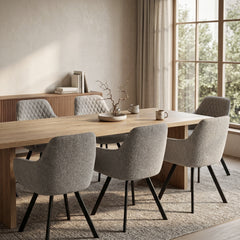 Chaise de salle à manger Beverly - Boucle beige