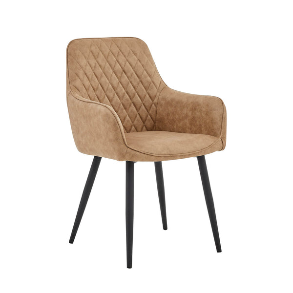 Beverly Dining Chair - Beige Microfiber