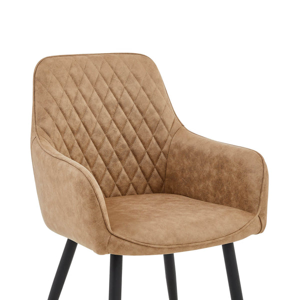 Beverly Dining Chair - Beige Microfiber