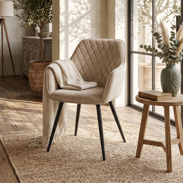 Beverly Eetkamerstoel - Beige Velvet