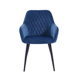 Beverly Eetkamerstoel - Blauw Velvet