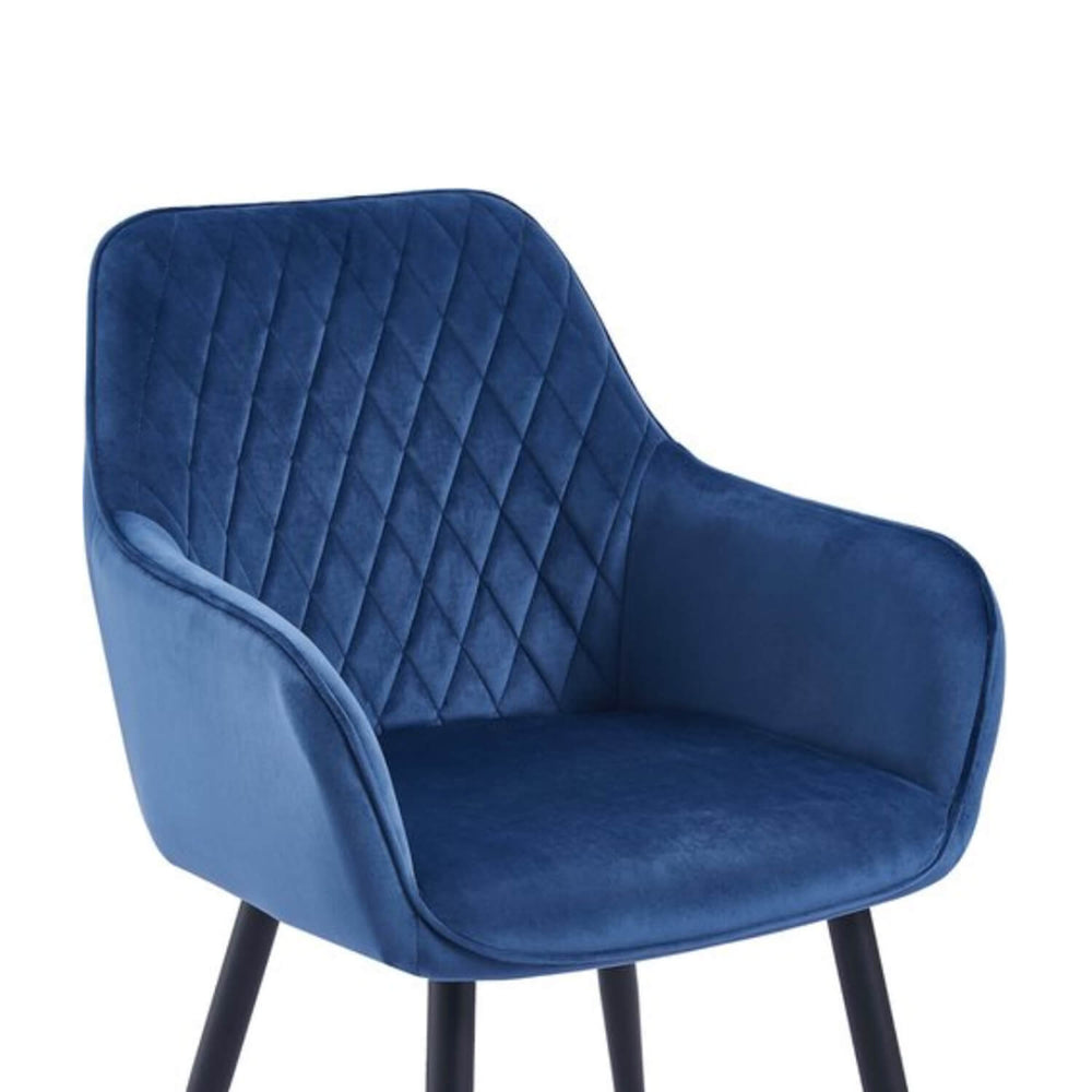 Beverly Esszimmerstuhl - Blauer Samt