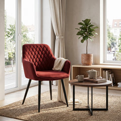 Beverly Eetkamerstoel - Bordeaux Velvet