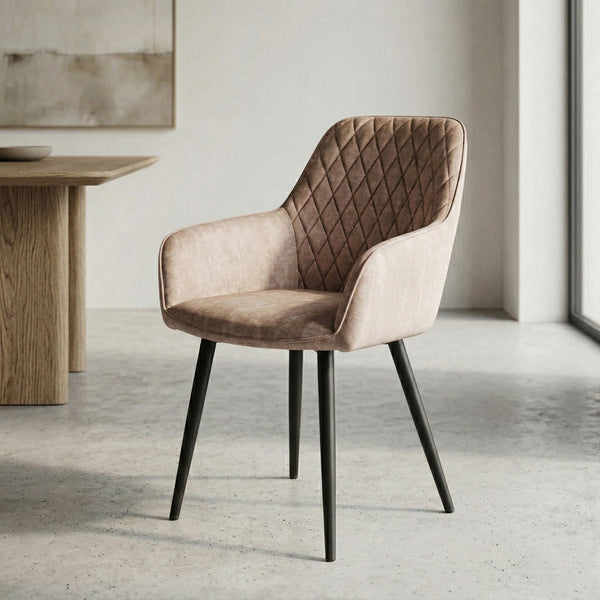 Beverly Eetkamerstoel - Champagne Adore Velvet