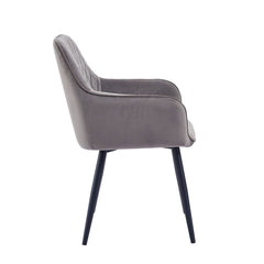 Beverly Eetkamerstoel - Grijs Velvet