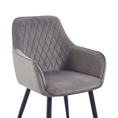 Beverly Eetkamerstoel - Grijs Velvet