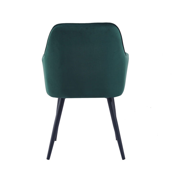 Chaise de salle à manger Beverly - Velours vert