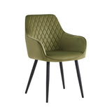 Beverly Eetkamerstoel - Olijfgroen Velvet