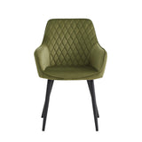 Beverly Dining Chair - Olive Green Velvet