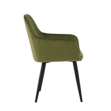 Beverly Dining Chair - Olive Green Velvet