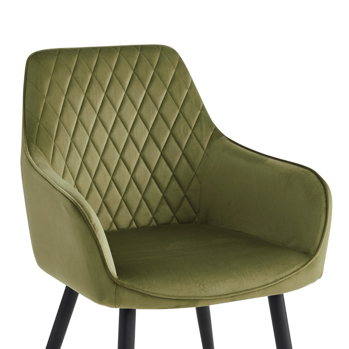 Beverly Dining Chair - Olive Green Velvet