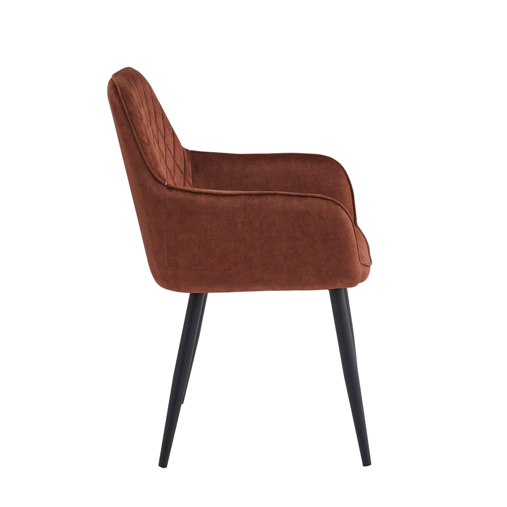 Beverly Esszimmerstuhl - Oxidroter Adore-Samt