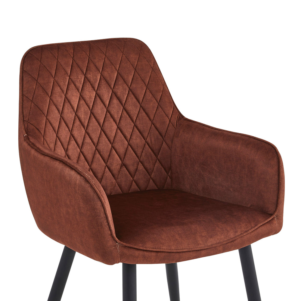 Beverly Esszimmerstuhl - Oxidroter Adore-Samt