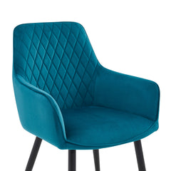 Beverly Eetkamerstoel - Petrol Velvet