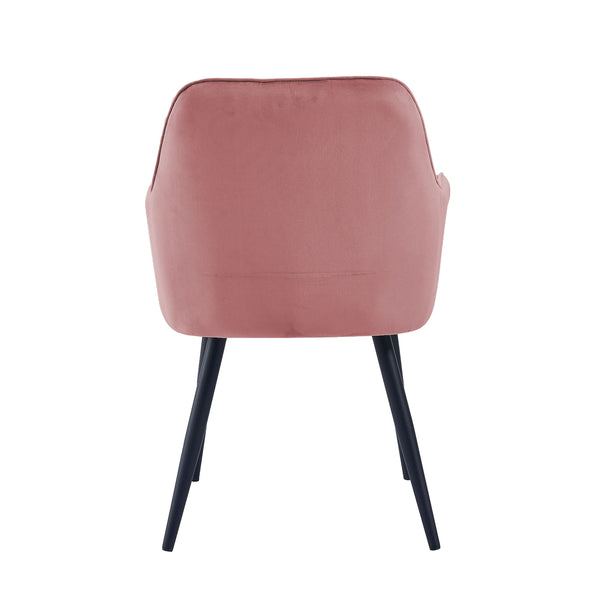 Chaise de salle à manger Beverly - Velours rose
