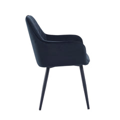 Beverly Sedia Da Pranzo - Velluto Nero