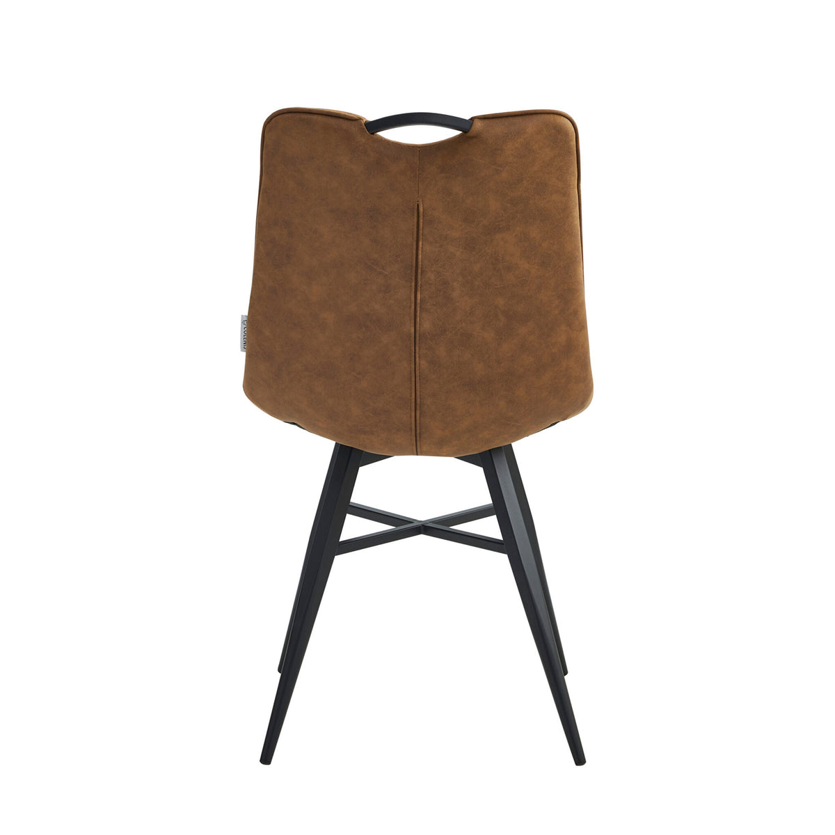Bloq Dining Chair - Cognac Microfiber