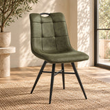 Bloq Eetkamerstoel - Groen Microfiber