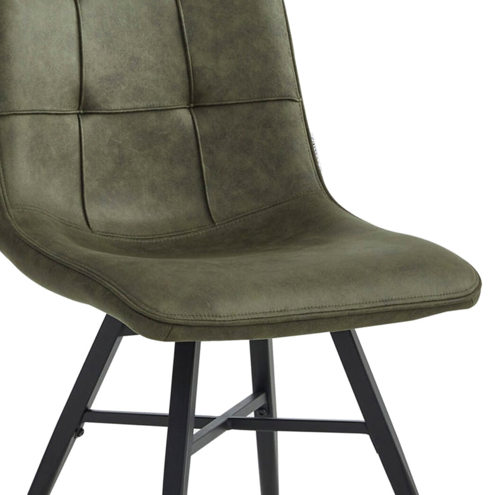 Bloq Eetkamerstoel - Groen Microfiber