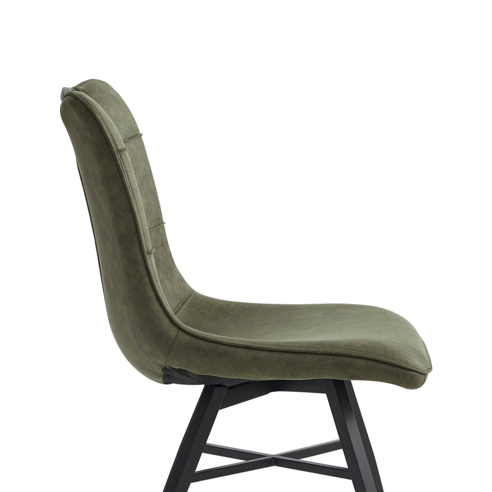 Bloq Eetkamerstoel - Groen Microfiber