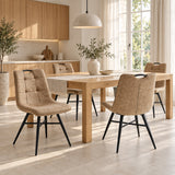 Bloq Eetkamerstoel - Sand Microfiber