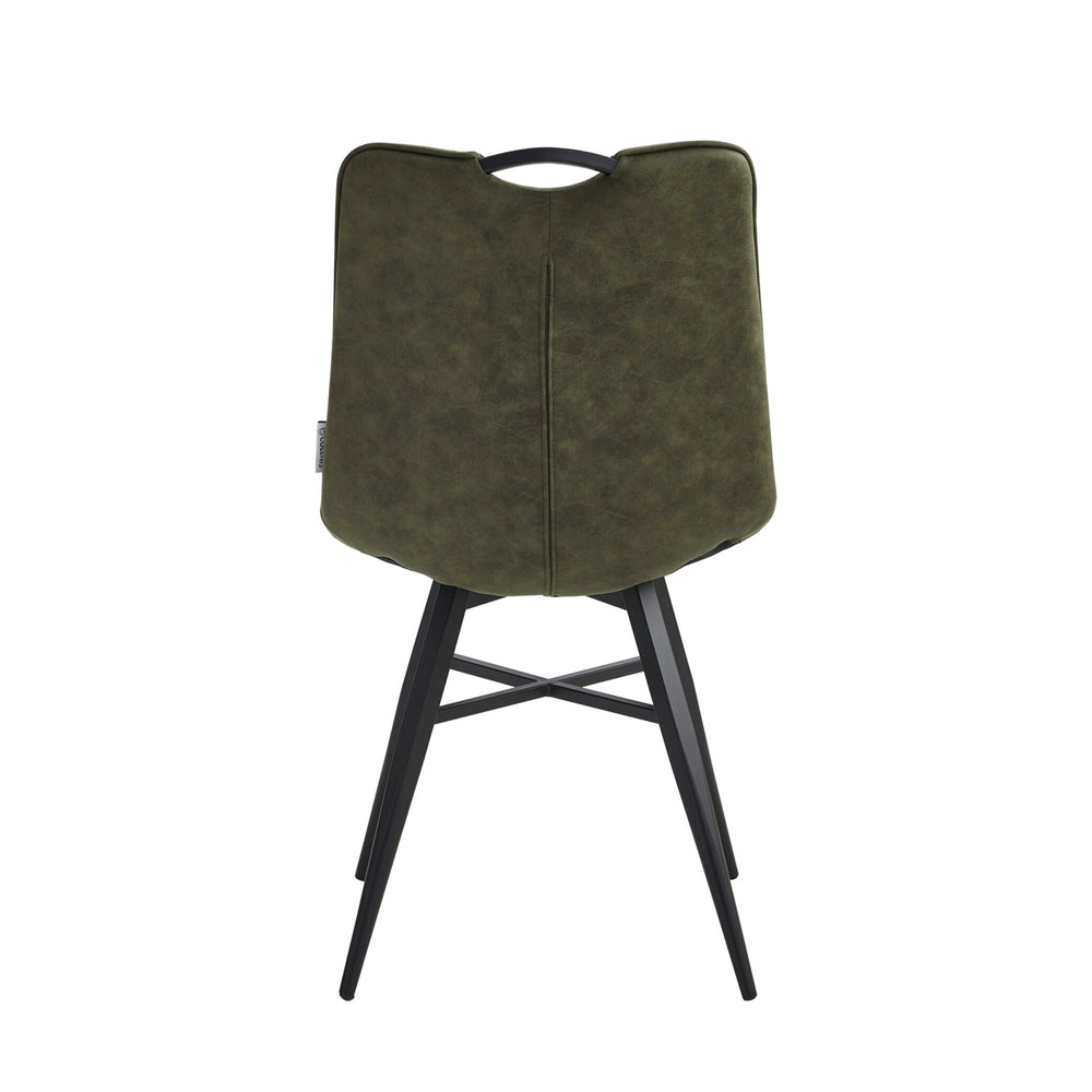 Bloq Dining Chair - Green Microfiber