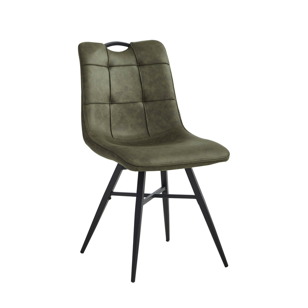 Bloq Dining Chair - Green Microfiber