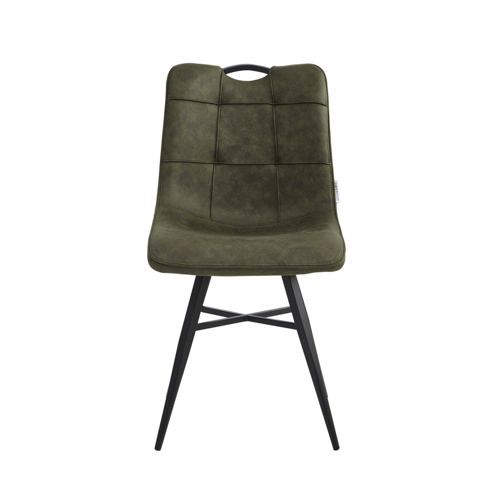 Bloq Dining Chair - Green Microfiber