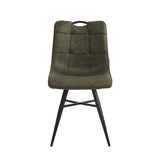 Bloq Dining Chair - Green Microfiber