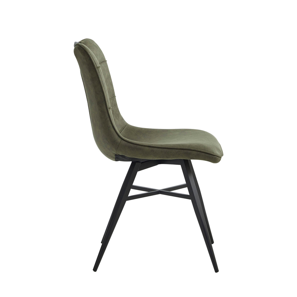 Bloq Dining Chair - Green Microfiber