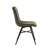 Bloq Dining Chair - Green Microfiber