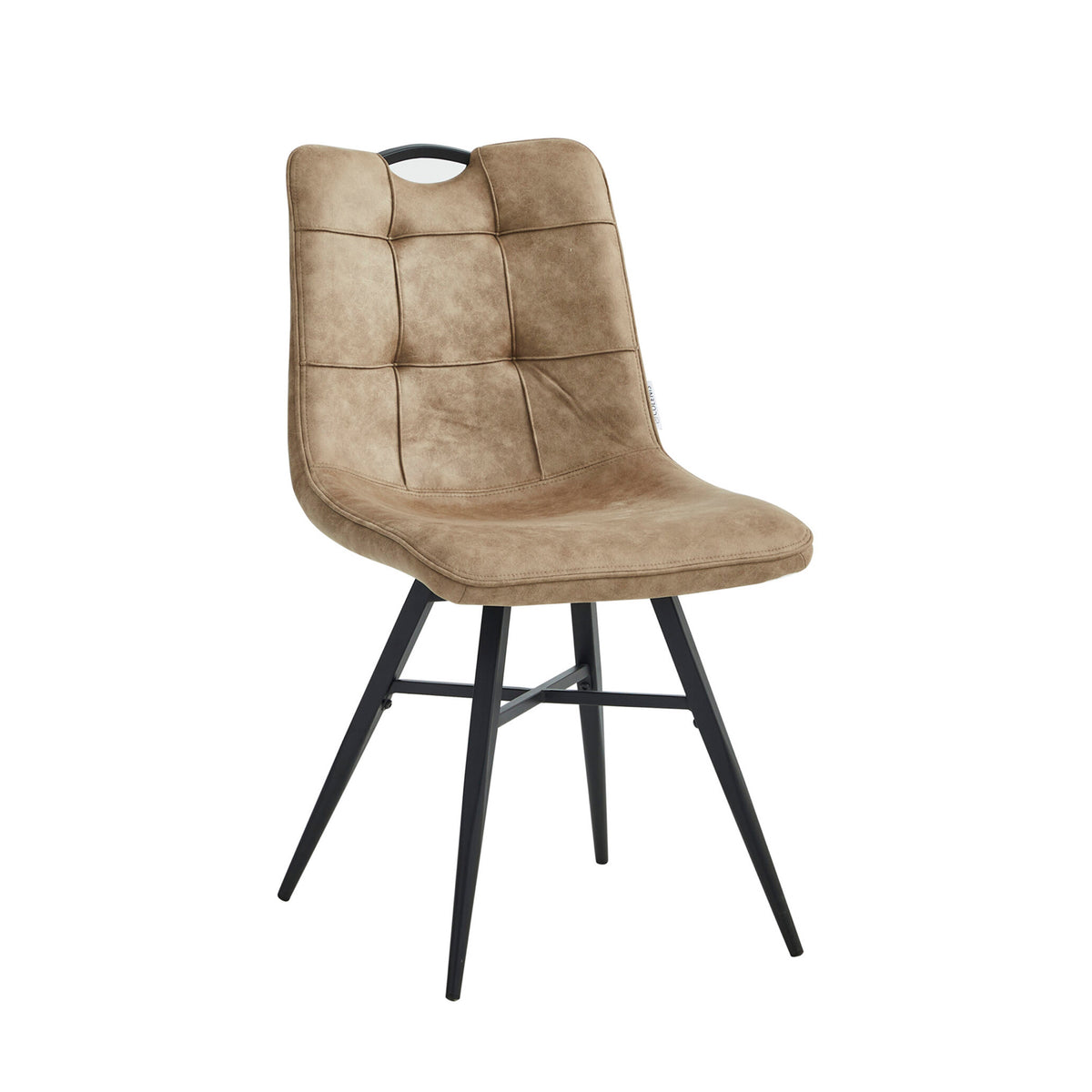 Bloq Dining Chair - Sand Microfiber