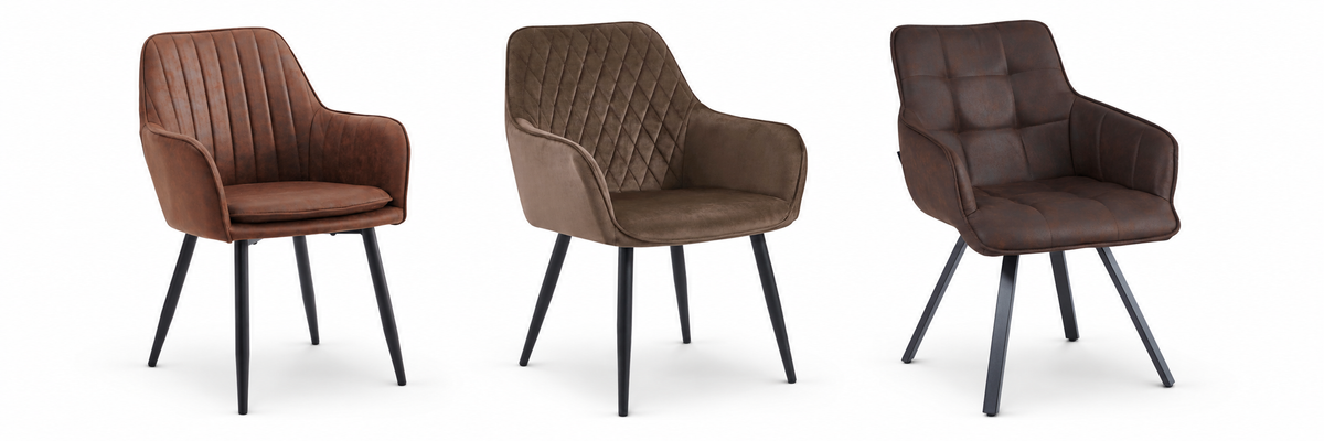 Bruine eetkamerstoelen