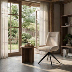 Brutus Dining Chair - Beige Chenille