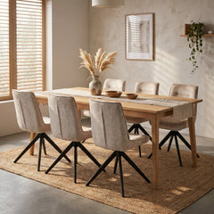 Brutus Dining Chair - Beige Chenille