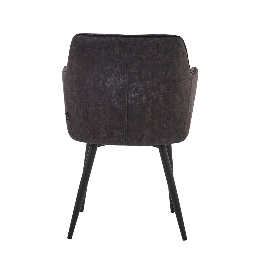 Chaise de salle à manger City - Velours Adore Anthracite