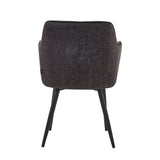 Chaise de salle à manger City - Velours Adore Anthracite
