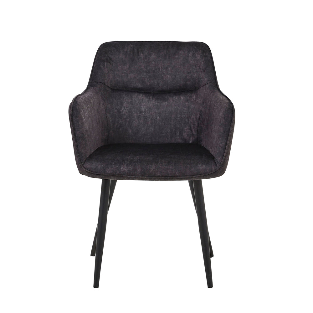 Chaise de salle à manger City - Velours Adore Anthracite