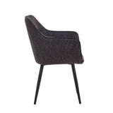 Chaise de salle à manger City - Velours Adore Anthracite