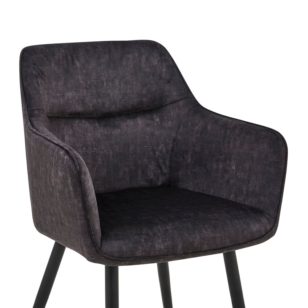 Chaise de salle à manger City - Velours Adore Anthracite