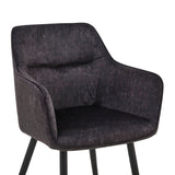 Chaise de salle à manger City - Velours Adore Anthracite