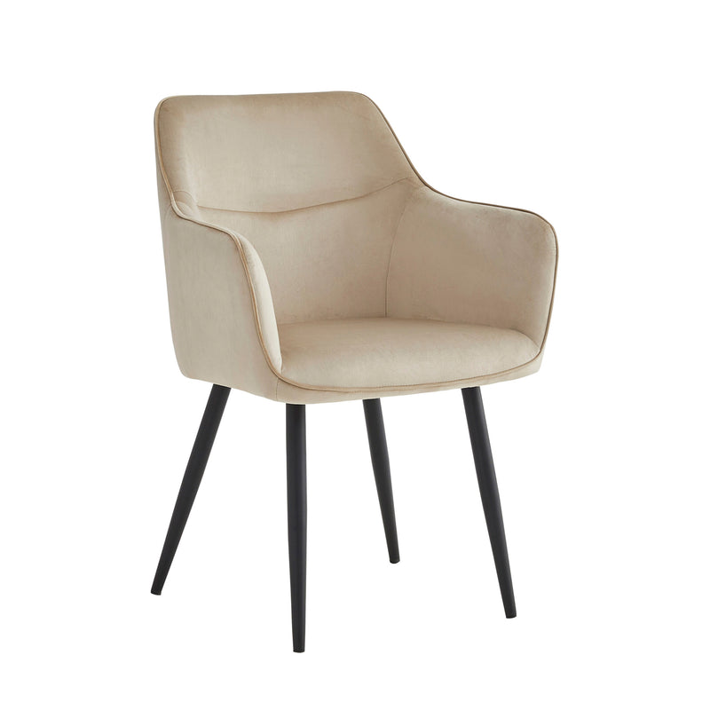Chaise de salle à manger City - Velours beige