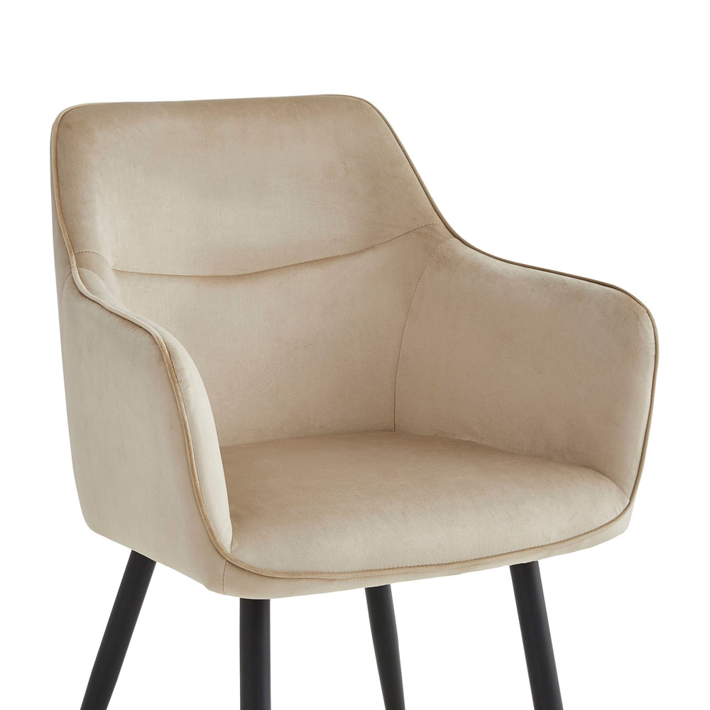 Chaise de salle à manger City - Velours beige