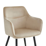 Chaise de salle à manger City - Velours beige