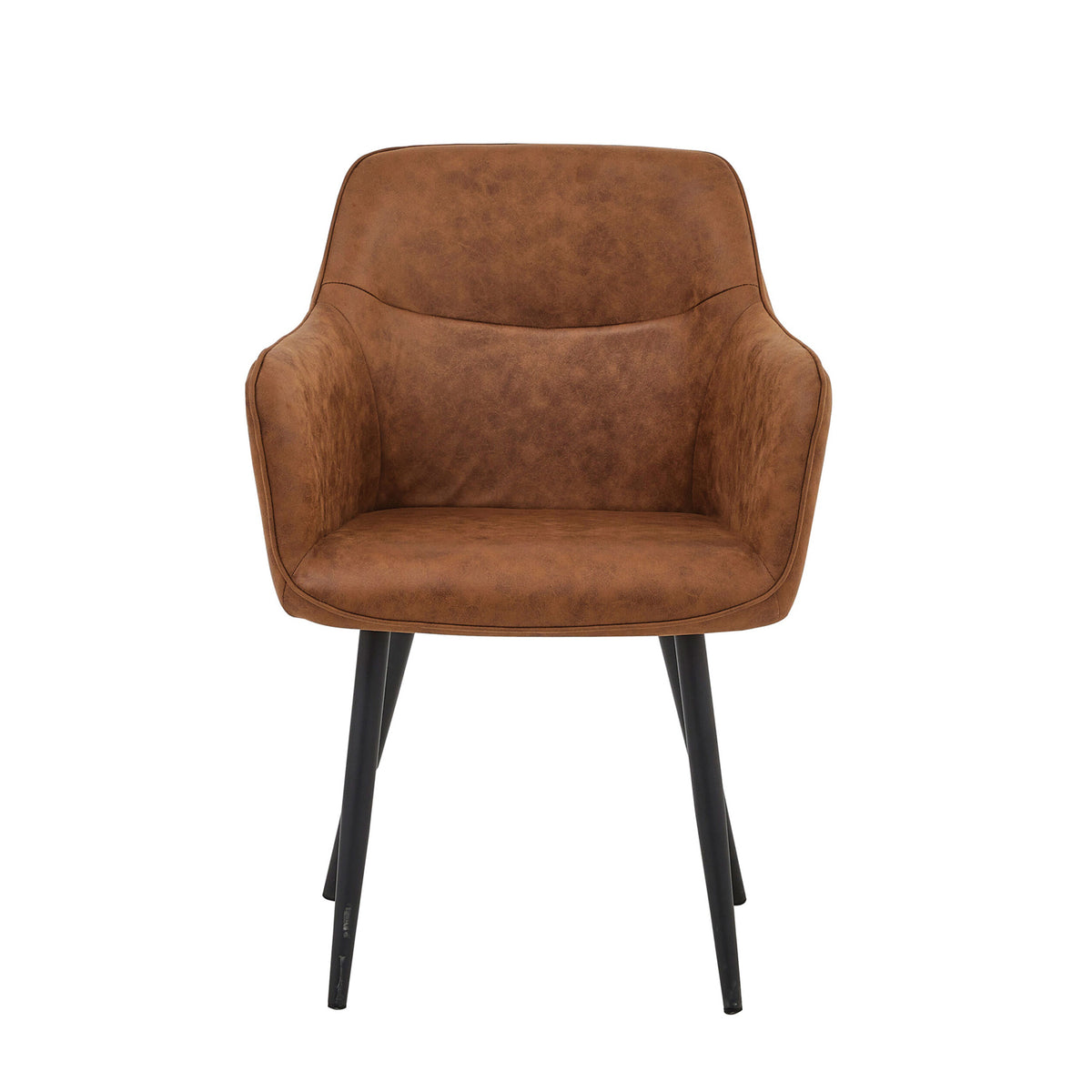 Chaise de salle à manger City - Microfibre Cognac