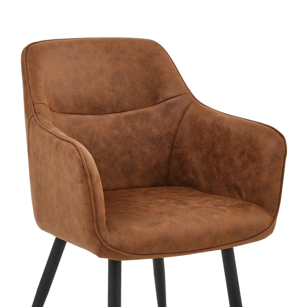 Sedia da pranzo City - Microfibra Cognac