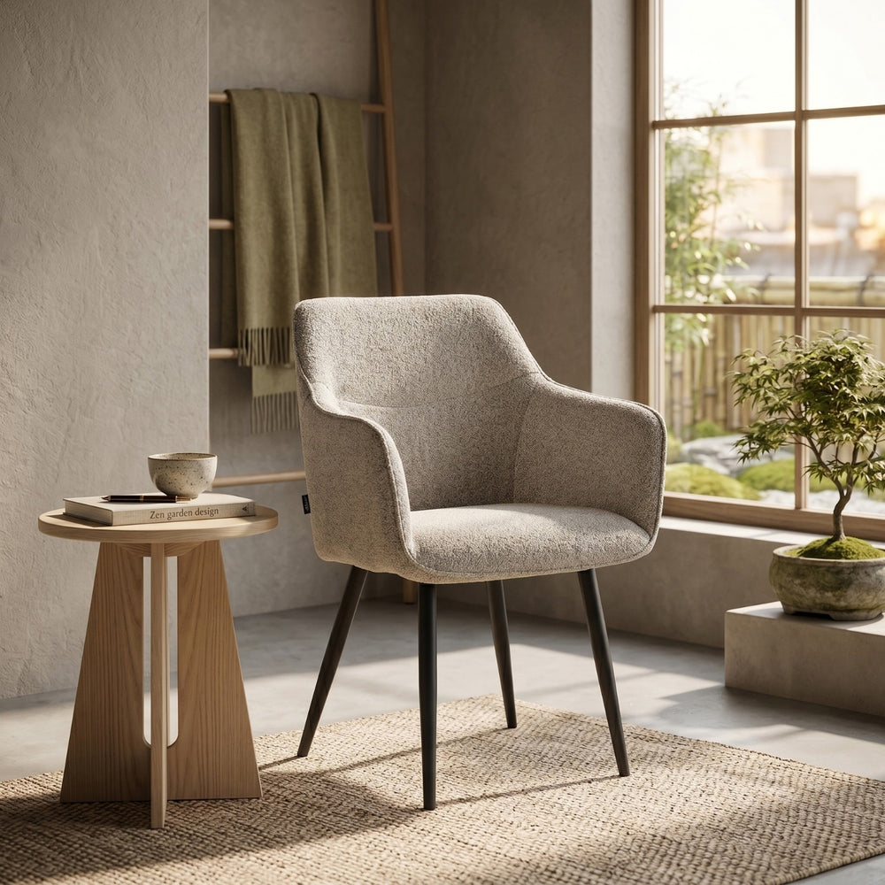 Chaise de salle à manger City - Bouclé beige