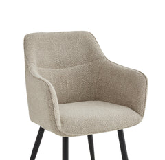 Sedia da pranzo City - Beige Bouclé
